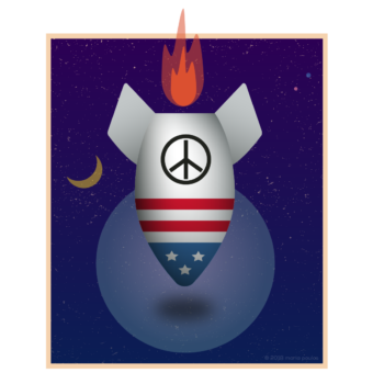 peace bomb illustration
