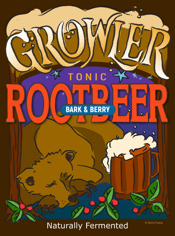 root beer tonic label